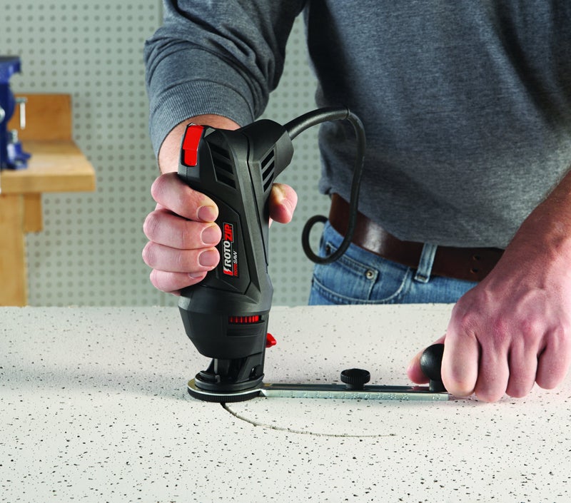 Rotozip SS355-10 5.5 Amp High Performance Spiral Saw Tool Kit with (3) Collects and (2) Bits, Compact & Lightweight - Ideal for Plunge Cuts, Freehand Cuts, and Cut-Outs - Image 5